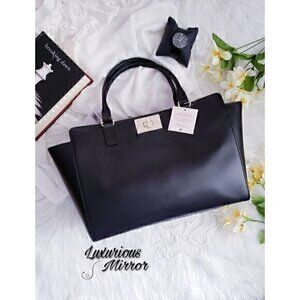 Kate Spade New York Womens Kelsey Orchard Valley Leather Tote Bag Black New
